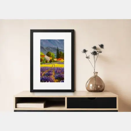 Poster lavendelfelder bei sonnenuntergang – Wallnifity®