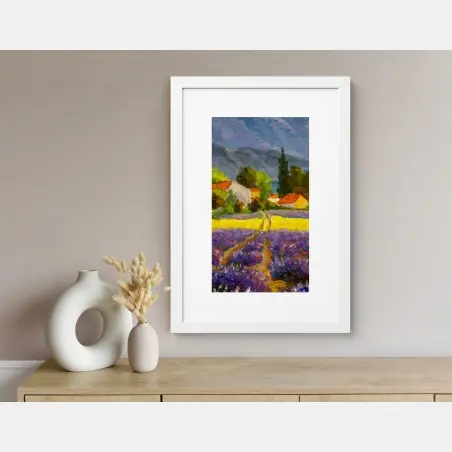 Poster lavendelfelder bei sonnenuntergang – Wallnifity®